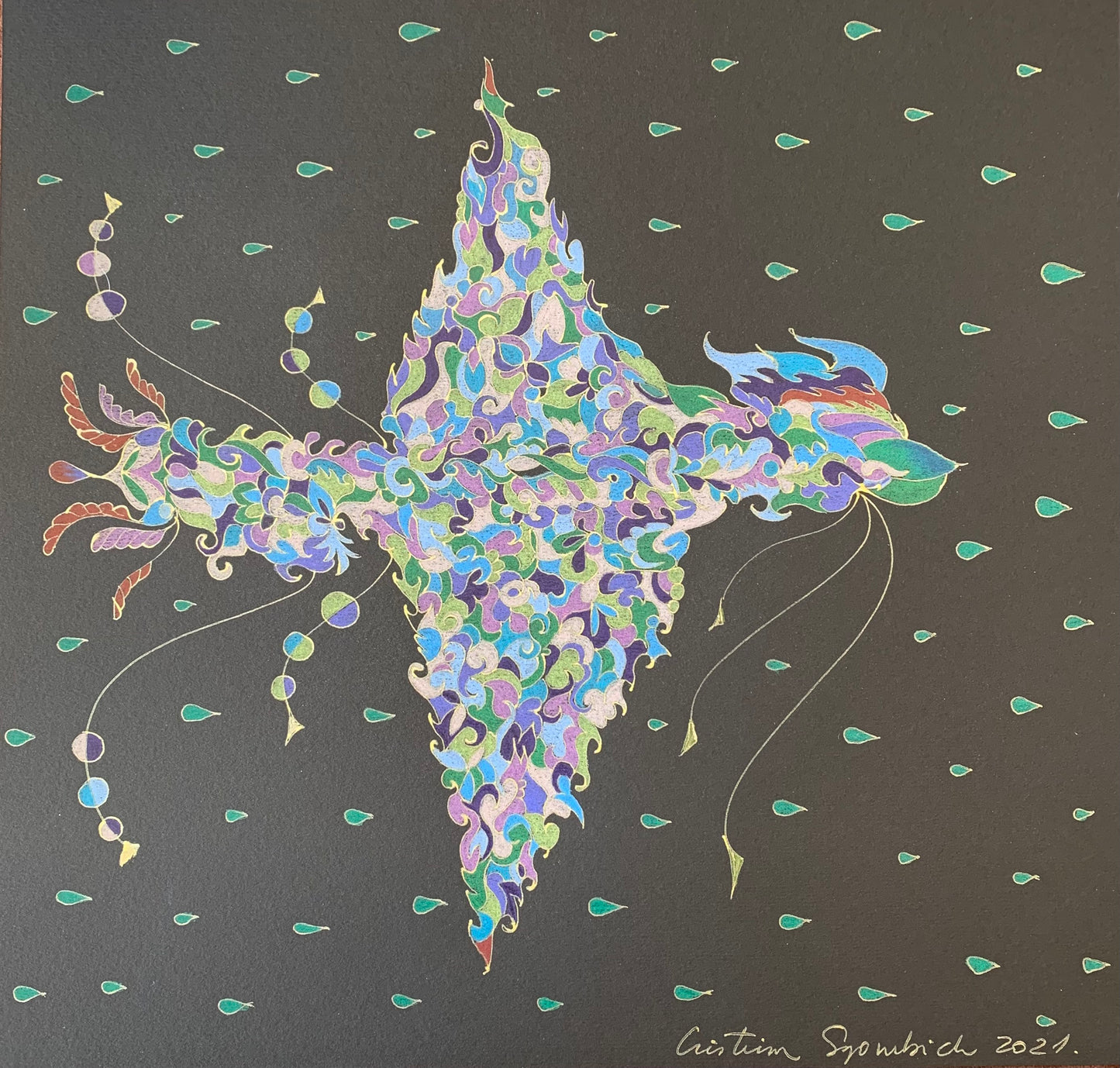 Volando bajo la lluvia verde