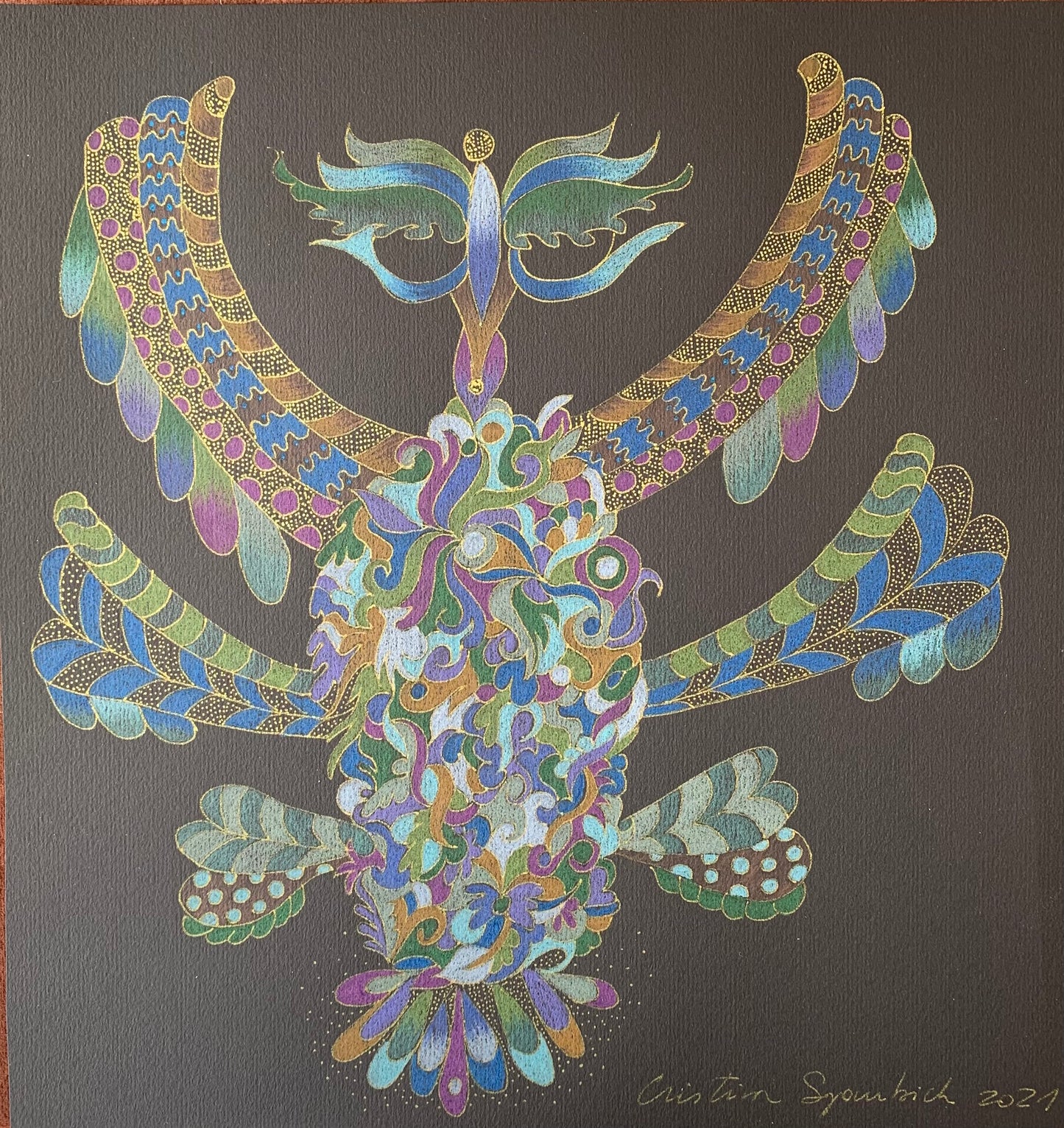 Ave con cabeza de ángel