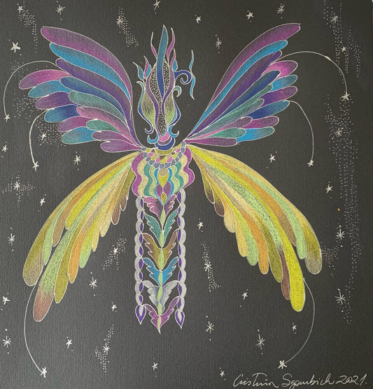 Polilla con seis ángeles