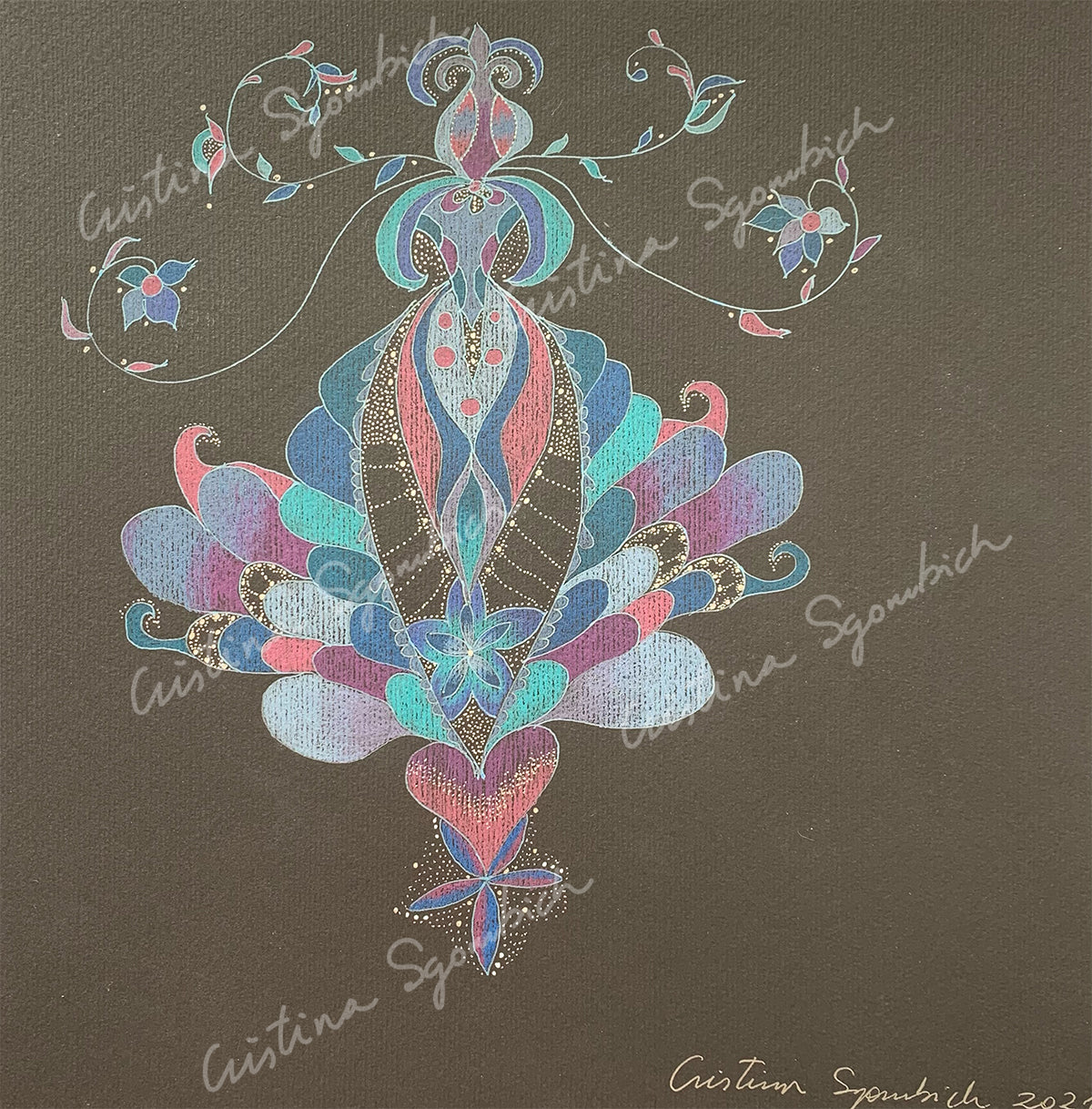 Flora naciendo del corazón